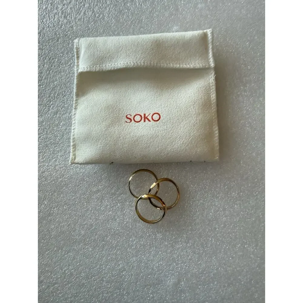 NEW Solo Soko Layered Strand Ring 3 Wave 8